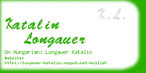 katalin longauer business card